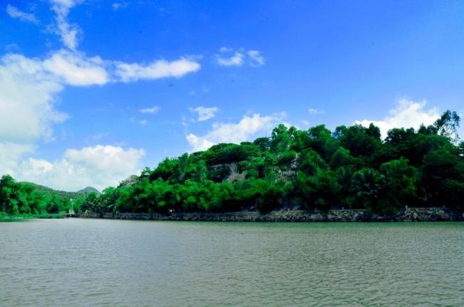 Xanh ngát một bên bờ sông Cái Nha Trang