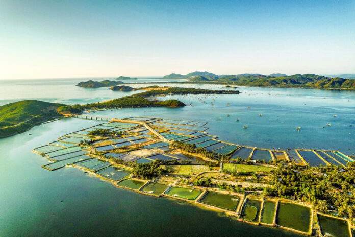 Overview of O Loan lagoon where aquaculture of Phu Yen people