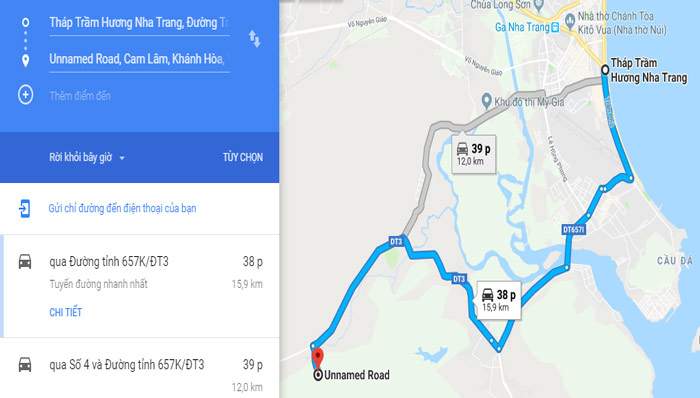 Đường đi đến khu du lịch tàu ngầm Nha Trang. 