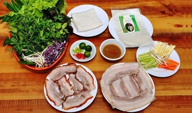 Bánh tráng cuốn thịt heo Đà Nẵng